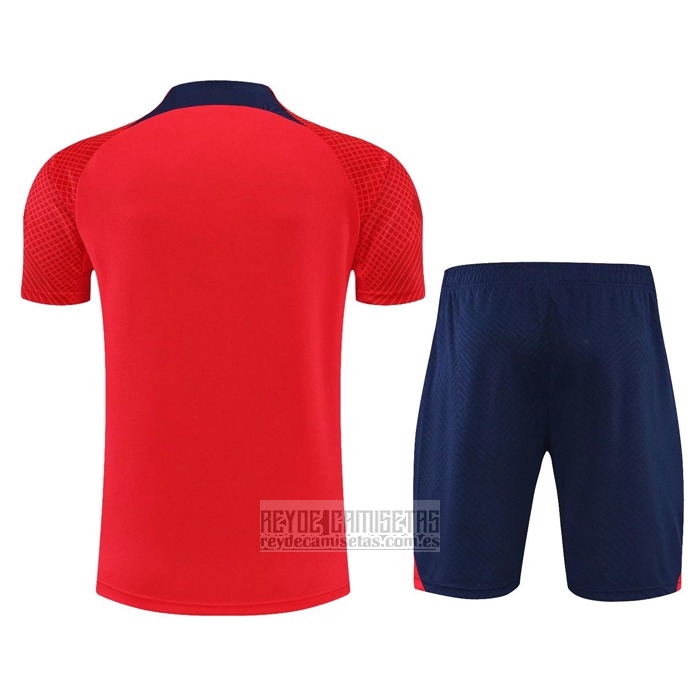 Chandal del Atletico Madrid Manga Corta 2022-2023 Rojo - Pantalon Corto